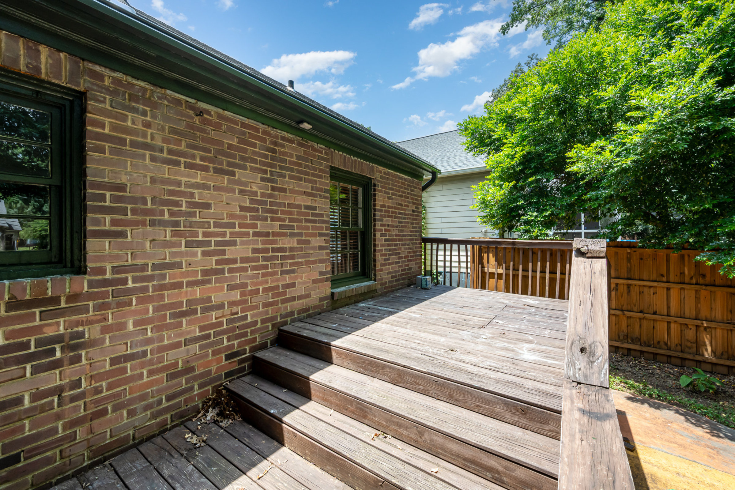 Relax and enjoy the privacy on your back porch