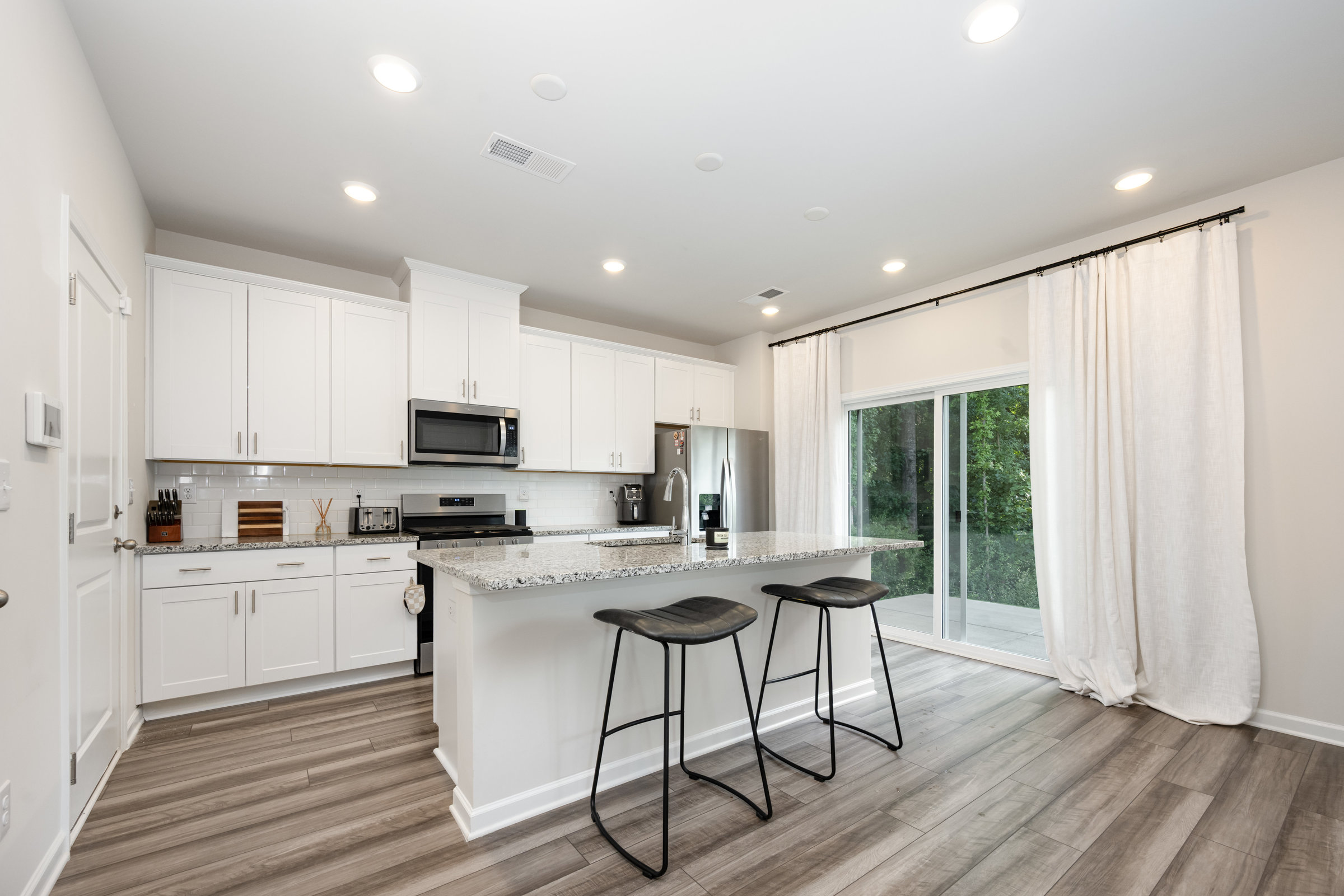 Spacious kitchen with island
